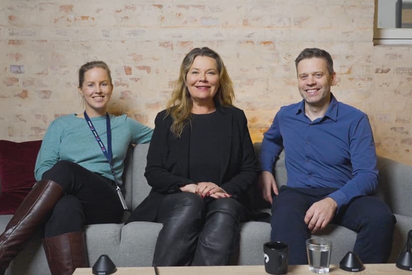Trine sammen med Camilla Tryggestad Visjø og Tor Magnus Kolflaath fra Inbound